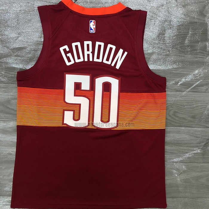 Camiseta Denver Nuggets Aaron Gordon NO 50 Ciudad 2020-21 Rojo